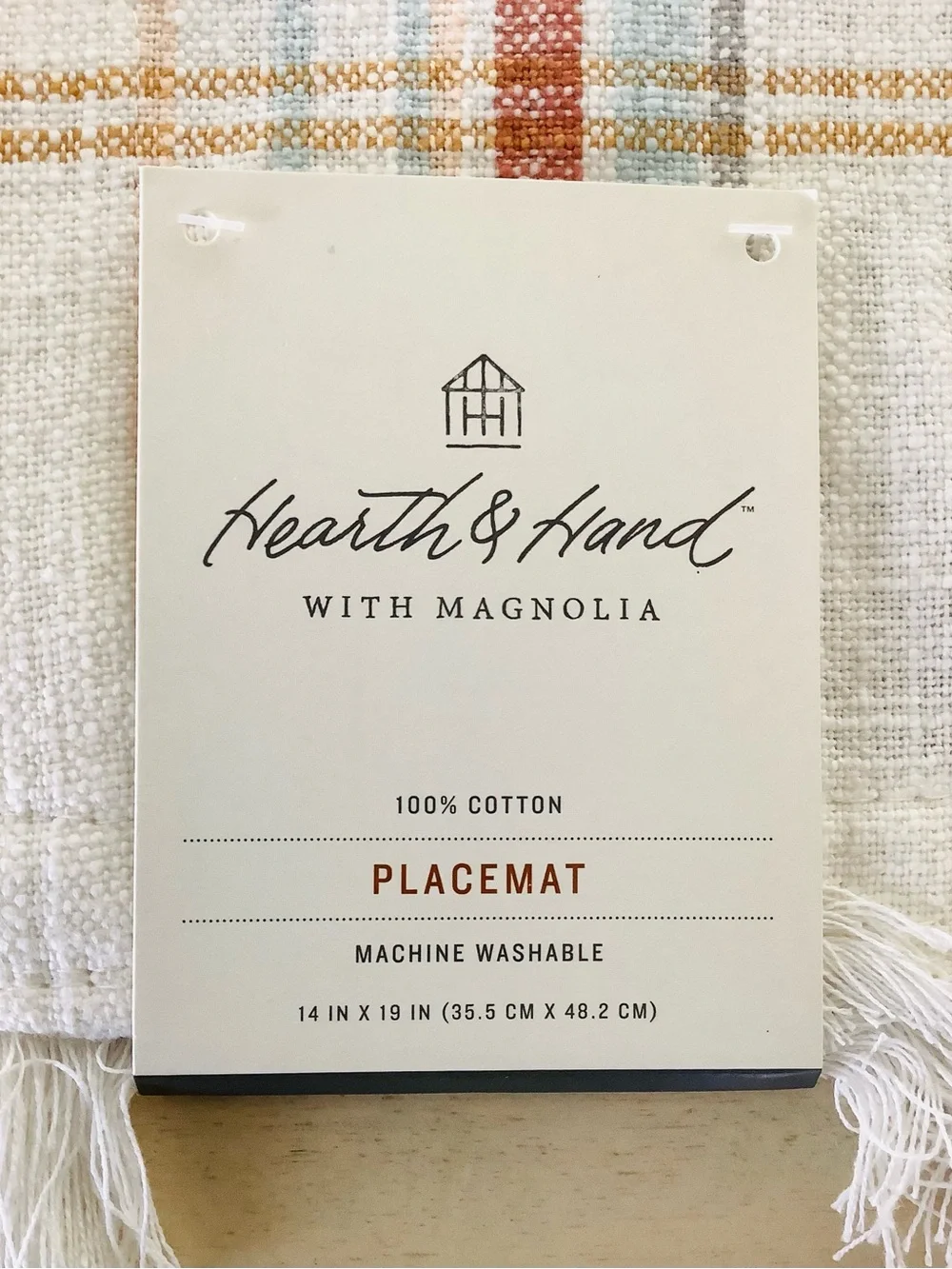 4 Hearth & Hand Magnolia Casual Plaid Cotton Placemats